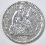 1871 SEATED LIBERTY HALF DIME XF