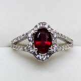 RUBY CZ RING SIZE 5 3/4