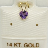 14K AMETHYST PENDANT