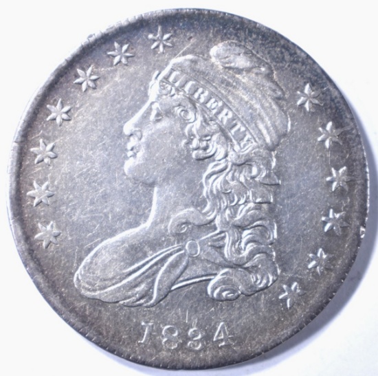 1834 BUST HALF DOLAR AU