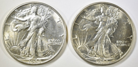 (2) 1944-S WALKING LIBERTY HALF DOLLARS