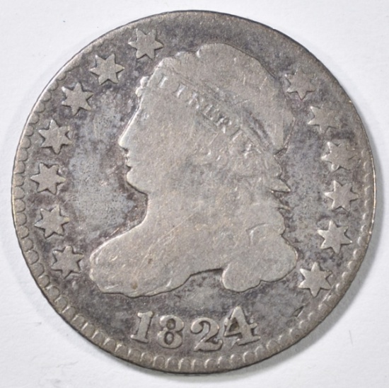 1824/2 BUST DIME, VG