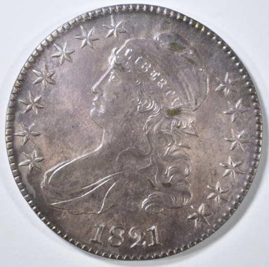 1821 BUST HALF DOLLAR AU/BU COLOR