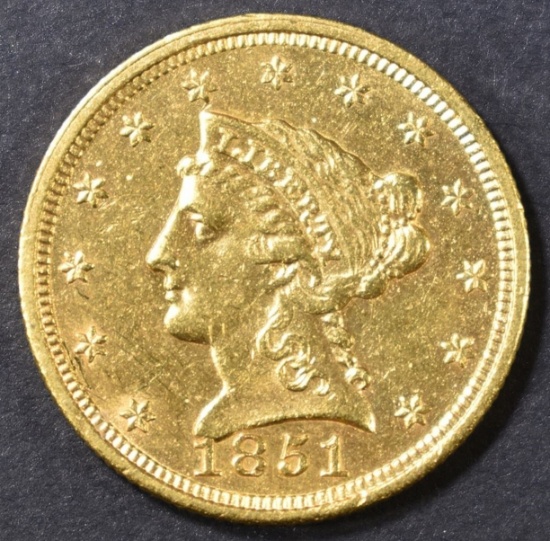 1851 $2.5 GOLD LIBERTY  BU