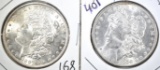 1897 & 1900 CH BU MORGAN DOLLARS, CH BU