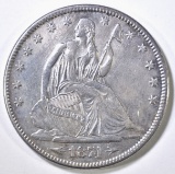 1874 ARROWS SEATED LIBERTY HALF DOLLAR AU/BU