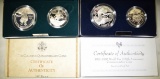 1992 COLUMBUS & 93 WWII 2-COIN Pf COMMEM SETS