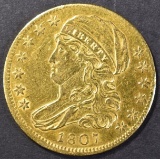 1807 CAPPED BUST $5.00 GOLD  AU/BU