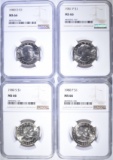 1980-P, 1980-D, 1980-S, 1981-P S.B.A ALL NGC MS-66