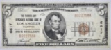 1929 $5 TYPE 1 NATIONAL CURRENCY