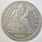 1853 SEATED DOLLAR  BU  OLD CLEANING