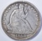 1858-S SEATED HALF DOLLAR, AU