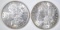 1887 & 1896 MORGAN DOLLARS, BU