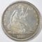 1841 SEATED LIBERTY HALF DOLLAR   BU