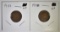 1911-D XF, & 11-S VF LINCOLN CENTS
