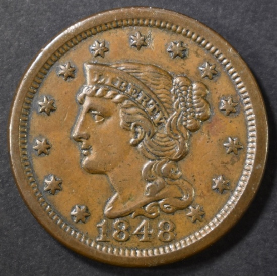 1848 LARGE CENT CH AU