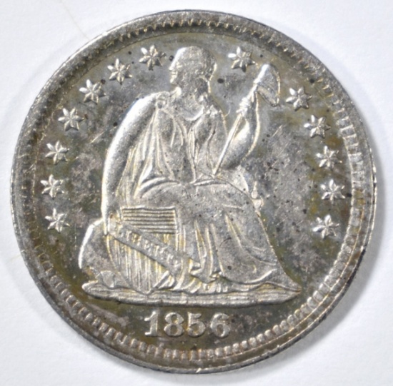 1856 SEATED LIBERTY HALF DIME XF