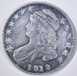 1819/8 BUST HALF DOLLAR  AU OLD CLEANING