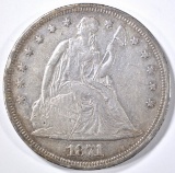 1871 SEATED LIBERTY DOLLAR XF