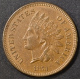 1873 INDIAN CENT   AU/BU