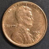 1921-S LINCOLN CENT   CH BU  RB