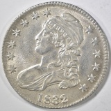 1832 BUST HALF DOLLAR   AU/BU