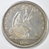 1841 SEATED LIBERTY HALF DOLLAR   BU