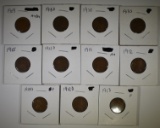 11 EARLY DATE LINCOLN CENTS