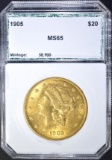 1905 $20.00 GOLD LIBERTY, PCI GEM BU