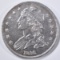 1836 CAPPED BUST QUARTER UNC   OLD CLEANING