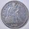 1872 SEATED LIBERTY DOLLAR  AU