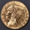 1929 $2.5 GOLD INDIAN  CH/GEM BU