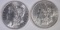 2-BU MORGAN DOLLARS: 1880 & 1881-O