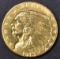 1913 $2.50 GOLD INDIAN, AU/BU