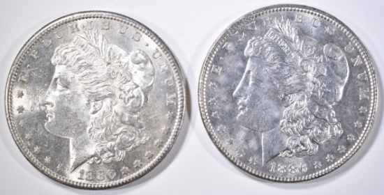 1880-S & 86 MORGAN DOLLARS  CH/GEM BU