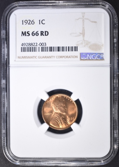 1926 LINCOLN CENT NGC MS-66 RD