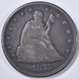 1875-CC 20 CENT PIECE  XF/AU