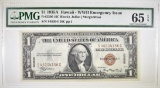 1935A $1 SIVER CERTIFICATE HAWAII   PMG 65 EPQ