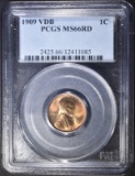 1909 VDB LINCOLN CENT PCGS MS-66 RD