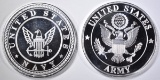 ARMY & NAVY ONE Oz .999  SILVER ROUNDS