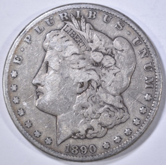 1890-CC MORGAN DOLLAR FINE