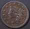 1838 LARGE CENT, XF POROUS