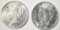 1922-D & 1923-D PEACE DOLLARS  CH BU