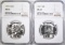 1967 & 69-D KENNEDY HALF DOLLARS, NGC MS-65