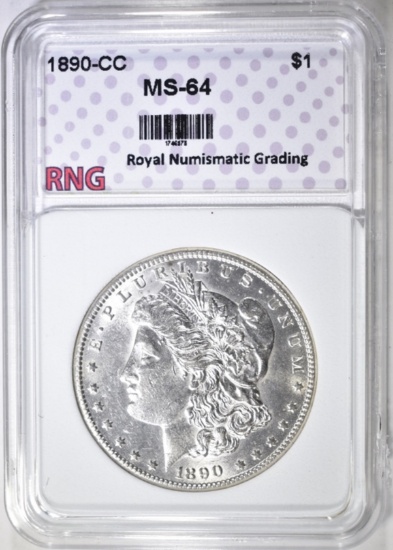 1890-CC MORGAN DOLLAR RNG CH BU