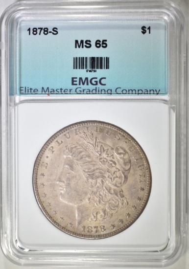 1878-S MORGAN DOLLAR EMGC GEM BU