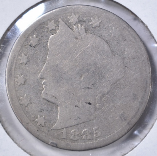 1885 LIBERTY NICKEL, AG THE KEY TO THE SERIES