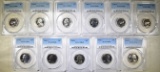 11- PCGS GRADED COINS ALL 1968-S PR68 6- NICKELS &