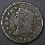 1814 LARGE CENT  VF