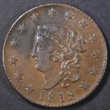 1818 LARGE CENT  BU